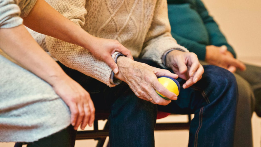 seniors at an assisted living facility